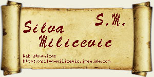 Silva Milićević vizit kartica